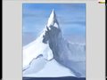 Learn How to paint ice snow Antarctic mountain environmental